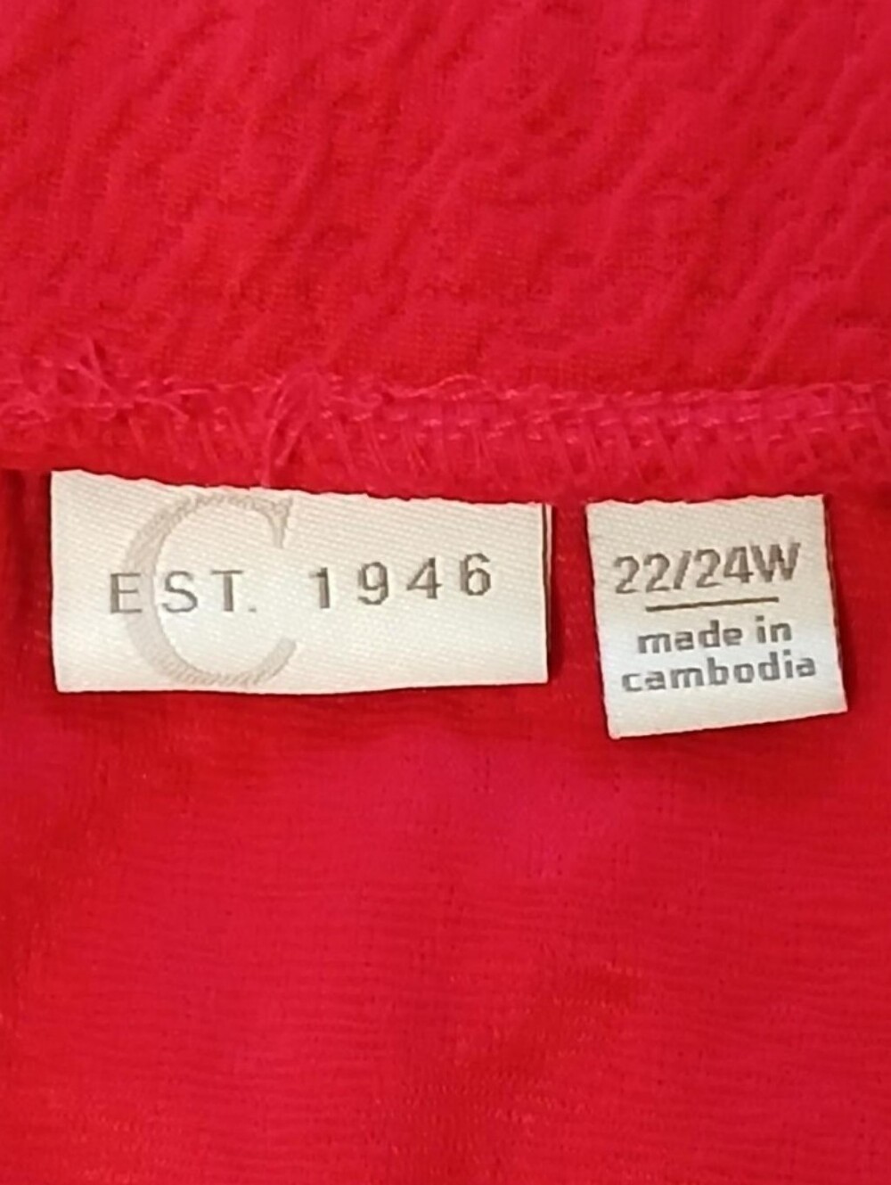 Cato Women's Size 22-24 Tiered Skirt Textured Red - Picture 2 of 7